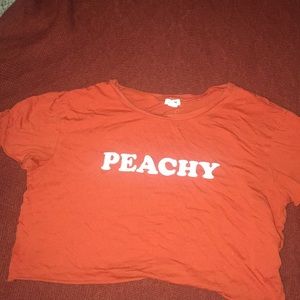 Garage peachy cropped tee